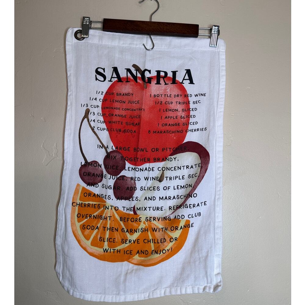NEW Mud Pie Sangria MP Drink Recipe Towel.